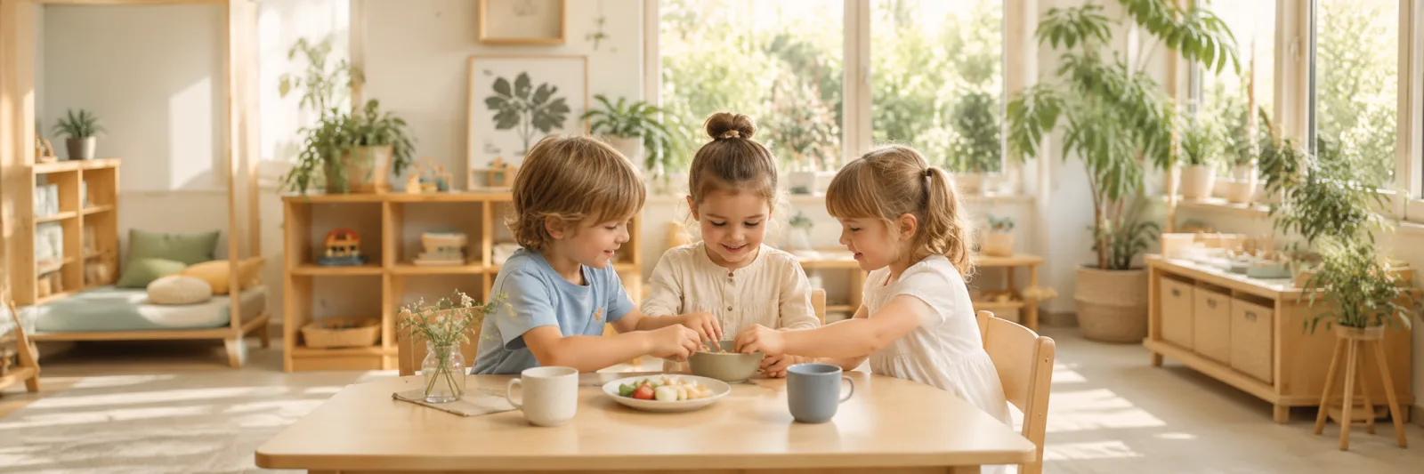 Kinder im katholischen Schutzengelkindergarten